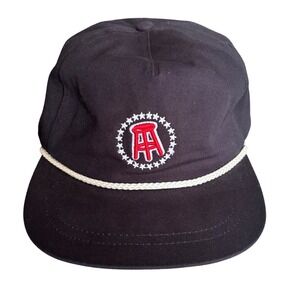 Imperial Barstool Sports Stool Stars Rope Hat Navy Blue Leather‎ Strap Golf Cap